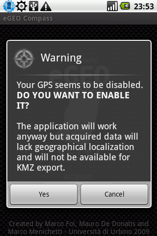 Home Screen with GPS Startup question